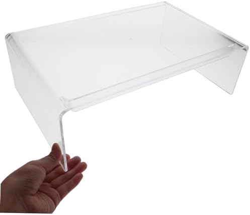 Ergonomic Acrylic Monitor Riser Stand with Wrist Pad