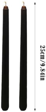 Halloween Candles 2 Pack Black Outside Red Inside