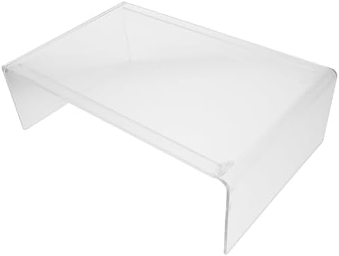 HOMSFOU Clear Acrylic Monitor Stand with Swivel Base