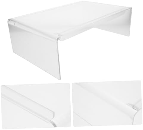 Ergonomic Acrylic Monitor Riser Stand with Wrist Pad