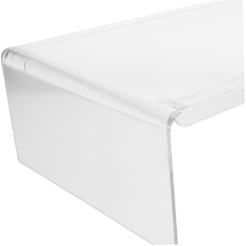 HOMSFOU Clear Acrylic Monitor Stand with Swivel Base