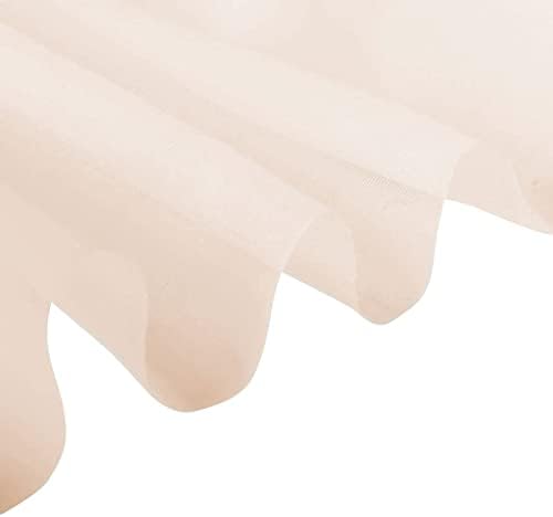 Nude Sheer Chiffon Curtain Panel Backdrop 5ft x14ft