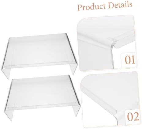 Ergonomic Acrylic Monitor Riser Stand with Wrist Pad
