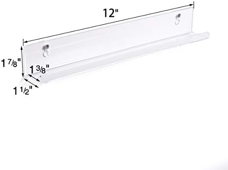 NIUBEE Clear Vinyl Shelf Wall Mount 6 Pack