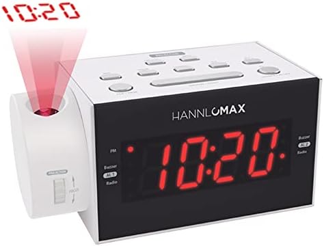 HANNLOMAX HX-109CR FM Radio Clock with Dual Alarm and USB Charging