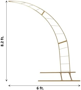 Efavormart 8ft Gold Metal Wedding Arch Photography Backdrop Stand