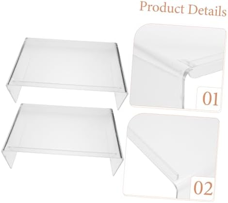 Veemoon Stand Monitor Riser Clear Acrylic Swivel