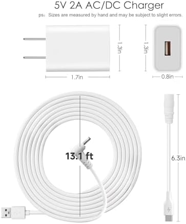 2 Pack Ring Indoor Outdoor Power Adapter Charger Cable