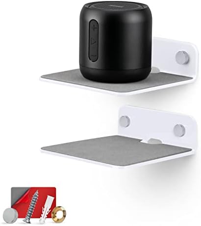 Brainwavz 2-Pack 4 Inch Floating Shelf Speaker Stand Holder