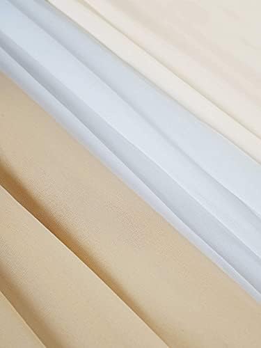 MoKoHouse 3 Panel White Sheer Wedding Arch Drapery