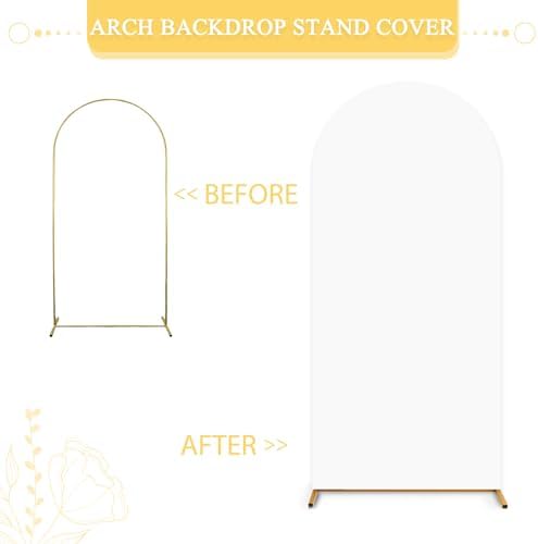 White Stretchy Arch Covers Set of 3 for Wedding