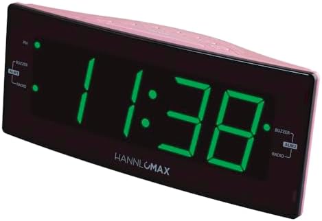 HANNLOMAX HX-163CR Alarm Clock Radio with Dual Alarm and Jumbo Display