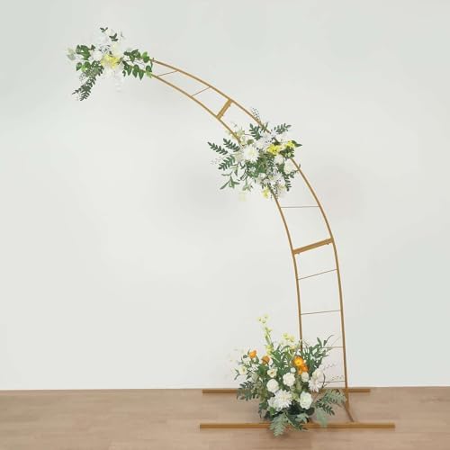 Efavormart 8ft Gold Metal Wedding Arch Photography Backdrop Stand