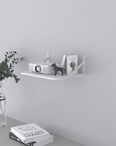 Small Mini Projector Shelf Wall Mount Holder Stand Accessories White