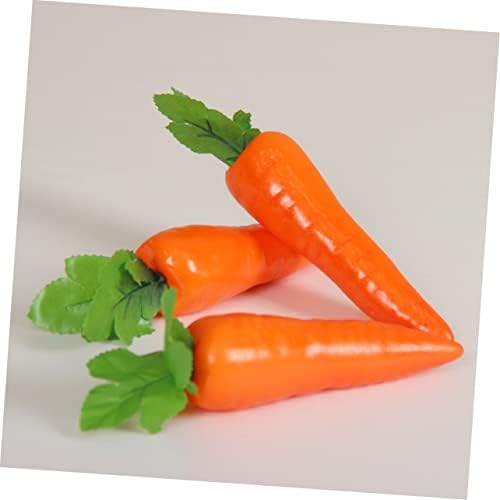 4pcs Lifelike Simulation Carrots Artificial Vegetable Decor Posing Props