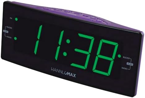 HX-112CR Alarm Clock Radio with Dual Alarm and Green LED Display