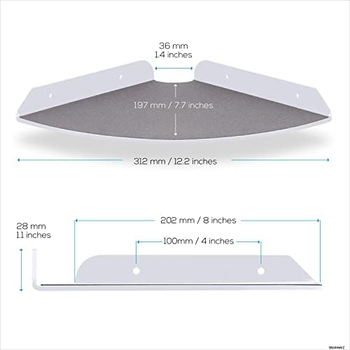 2-Pack 85 Universal Corner Shelf Wall Mount Holder