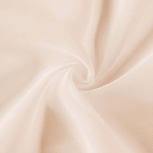 Nude Sheer Chiffon Curtain Panel Backdrop 5ft x14ft