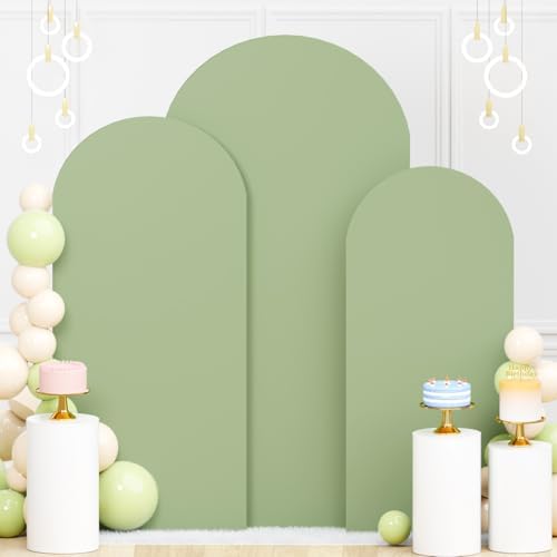Sage Green Arch Cover Set of 3 for Weddings and Parties