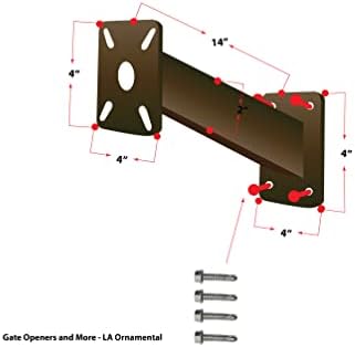 Universal Pedestal Aluminum Inclined 14in Bronze Keypad Mount