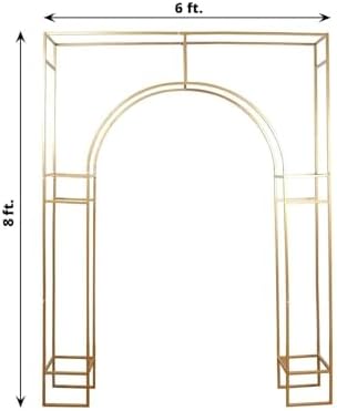 8 Feet Gold Metal Wedding Arch for Events