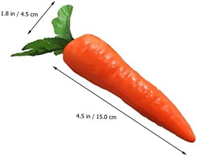 4pcs Lifelike Simulation Carrots Artificial Vegetable Decor Posing Props