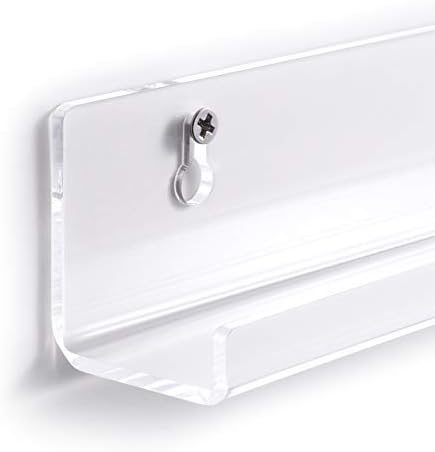 NIUBEE Clear Vinyl Shelf Wall Mount 6 Pack