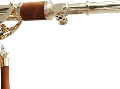Nautical Antique Brass Telescope 27 Inch with Wooden Tripod