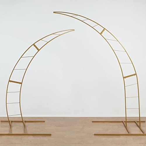 65ft Gold Metal Crescent Moon Wedding Arch Photography Backdrop Stand