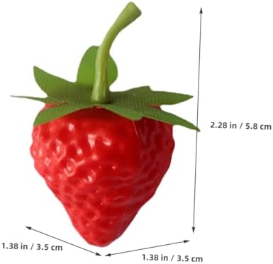 Luxshiny 10Pcs Realistic Strawberry Photo Props