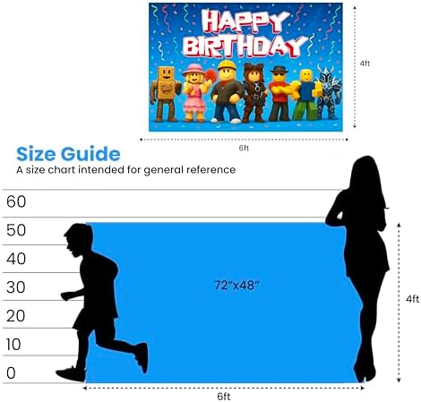 Gaming Birthday Decorations Pixel Backdrop Banner for Boys 6x4ft