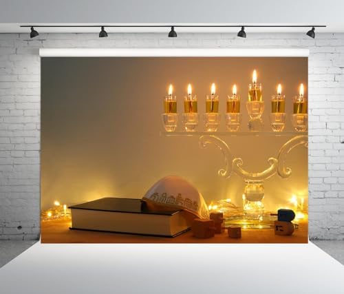 BELECO 8x6ft Hanukkah Backdrop for Party Decorations