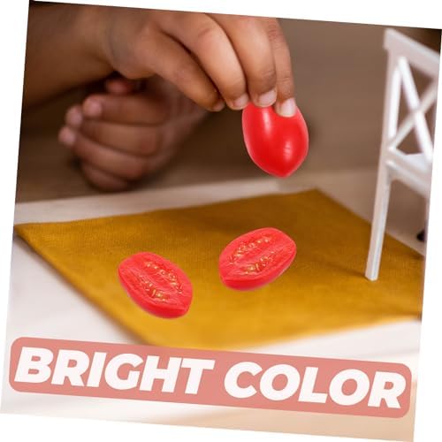 Unomor 10pcs Realistic Artificial Half Cherry Tomato Posing Props