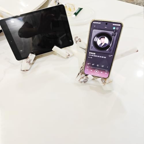 Natural Marble Stand for Phones Tablets and Decor