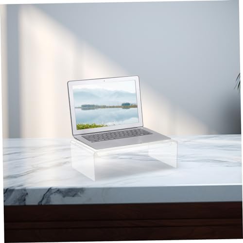 Ergonomic Acrylic Monitor Riser Stand with Wrist Pad