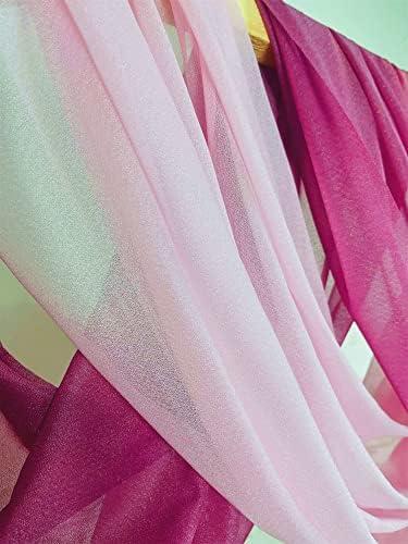 Light Pink Tulle Wedding Arch Drapes 2 Panels