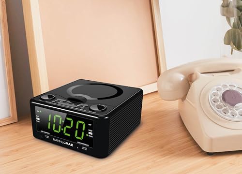 HANNLOMAX HX-300CD Clock Radio with CD Player and USB Ports
