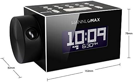 HANNLOMAX HX-108CR Clock Radio with Bluetooth and Projection Light