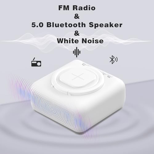 GEYUEYA Home Bluetooth Speaker with Night Light and Alarm Clock Radio