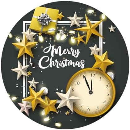 65ft Round Christmas Backdrop with Star Design