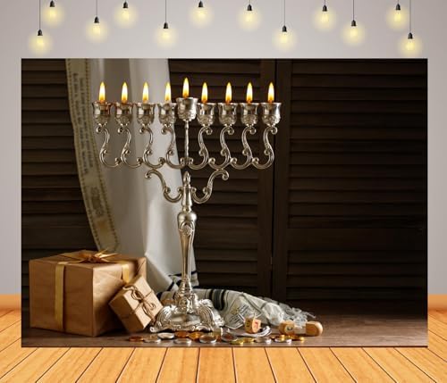 CORFOTO 8x6ft Hanukkah Religious Backdrop Banner