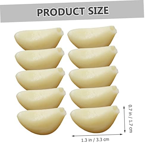 10pcs Realistic Simulated Garlic Cloves Display Props