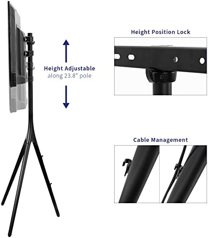 VIVO Artistic Easel TV Stand 45-65 Inch Black STAND-TV65AB