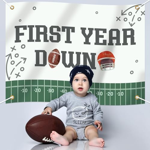 Football First Birthday Backdrop 7x5ft Decor
