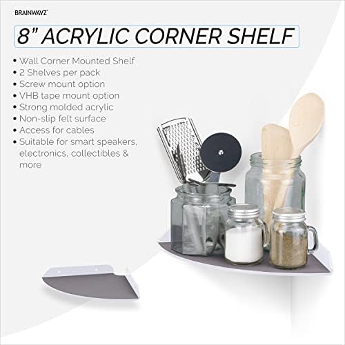 2-Pack 85 Universal Corner Shelf Wall Mount Holder