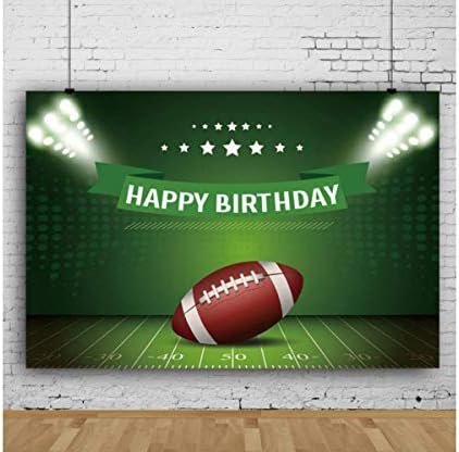 ssailue decor Football Party Decorations 5x3 ft Green Banner