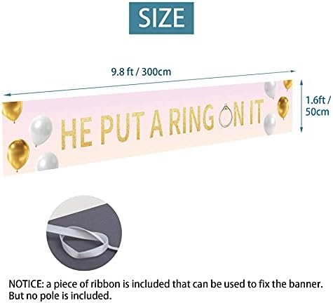 Joyiou Rustic Wedding Engagement Banner 98x16ft