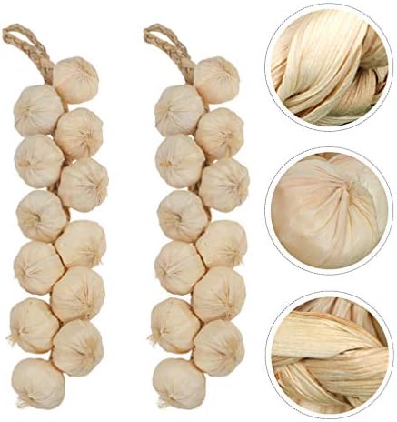 Yardwe Garlic Hanging String Decor 3pcs Photo Posing Prop