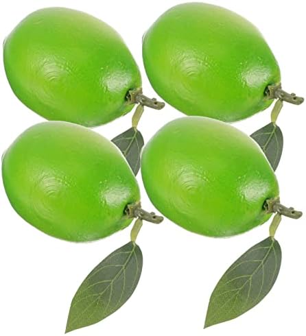 Luxshiny 4pcs Artificial Lemon Decor with Realistic Leaves