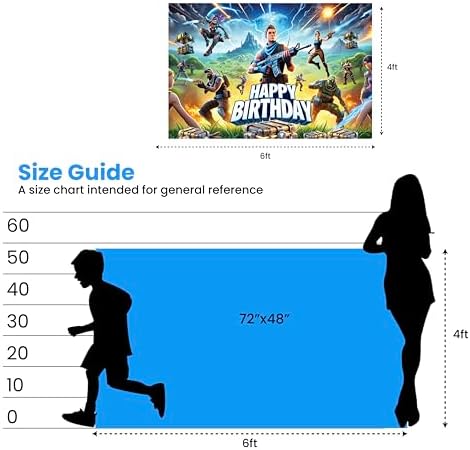 IndoTribe Gaming Birthday Backdrop 6x4ft Decorations